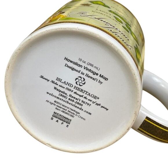 Hawaiian Island Heritage Vintage Map Hula Girl Travel Ocean 2013 Coffee Mug - Picture 7 of 9